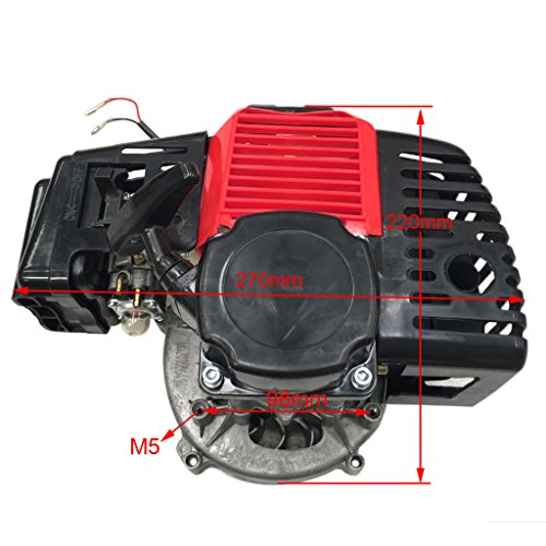 JCMOTO Complete 49cc 2 Stroke Engine Motor for Mini Pocket Bike Gas G-Scooter ATV Quad Bicycle