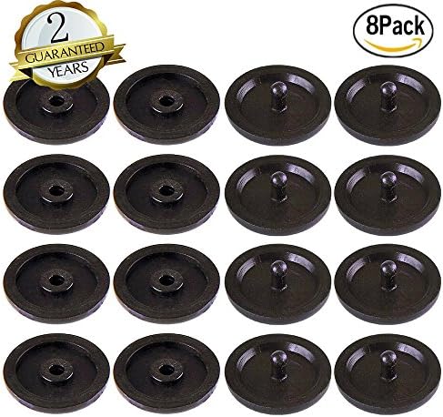 ACUSKI 8 Sets Seat Belt Stop Buttons Black,Universal Car Safety Belt Buckle Stop Button,Plastic Prevent Seatbelt Buckle from Sliding Down the Belt,Snap-On System, No Welding Required