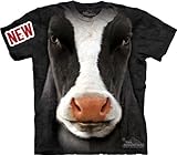 Mountain Black Cow Face Adult T-shirt