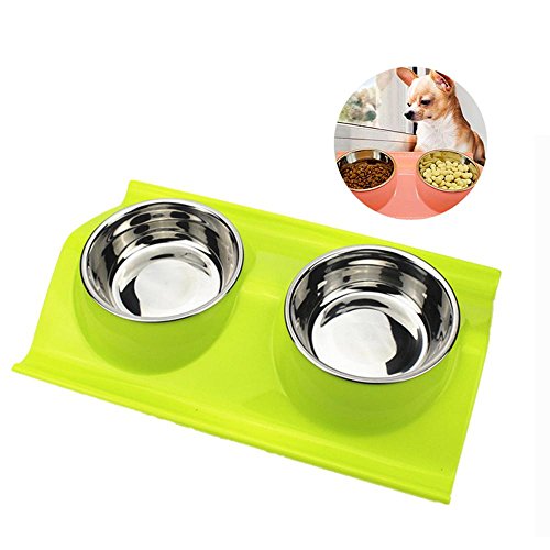 Aolvo Chien Station Dalimentation Double En Acier