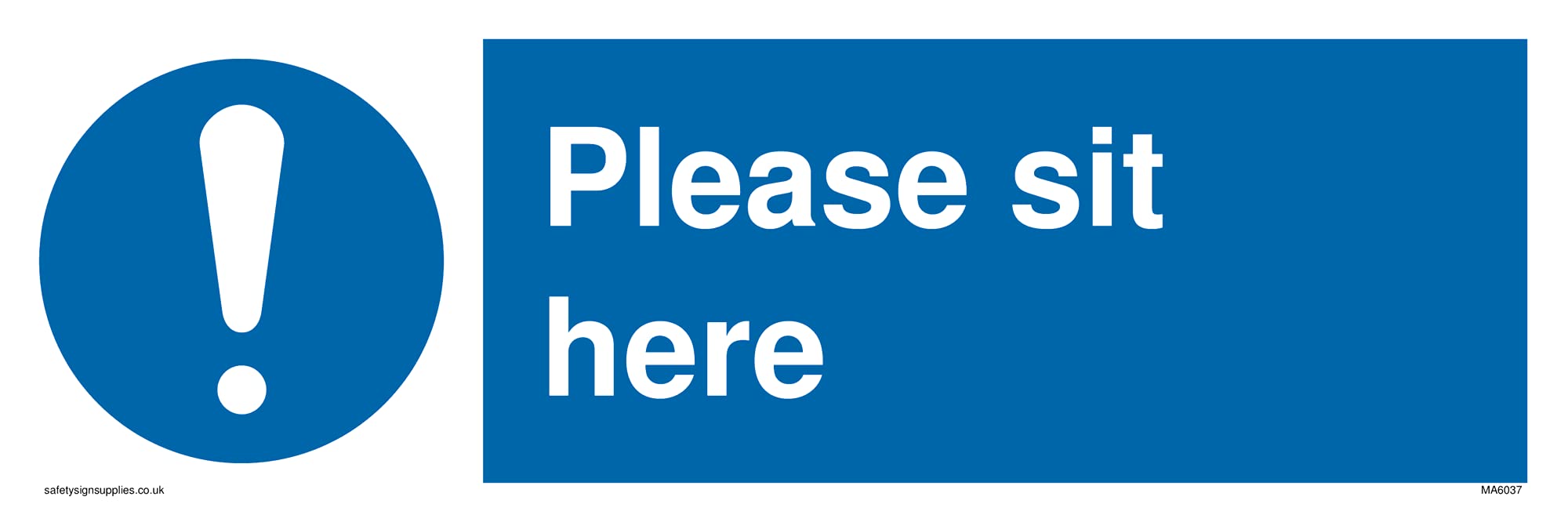 Please sit here with mandatory symbol Sign - 300x100mm - L31
