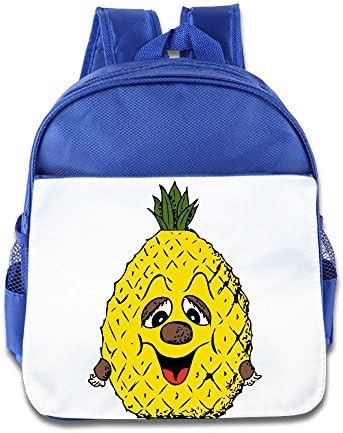XJBD Custom Superb Pineapple Smiley Face Children Schoolbag For 1-6 Years Old RoyalBlue