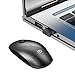 FD Wireless Mouse(Battery Included), V8 2.4G Ultrathin Silent Travel Mouse with Nano Receiver 1500 DPI Precise Control for Notebook Computer PC Laptop MacBook and Chromebook (Black)