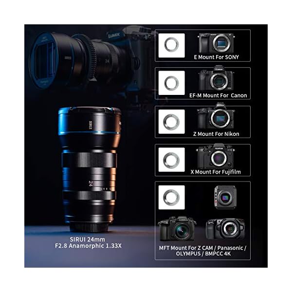 SIRUI 24mm F2.8 1.33x APS-C Anamorphotisches Prime Objektiv Objektive Lens Lenses (E-Mount) – Bild 7