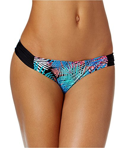 Hula honey womens printed bikini swim bottom separates blue m