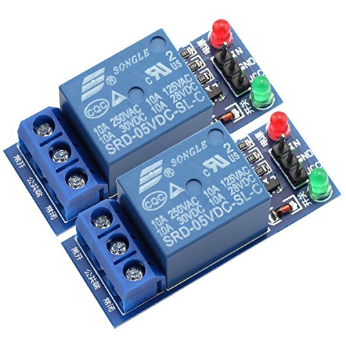 Magic&shell 2PCS 1 Channel 5V Relay 1 Road Low Level Trigger Relay Module Extension Board for SCM Household Appliance Control DIY - Thumbnail 6