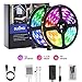 LED Strip Light Kit 32.8ft Flexible Tape Lights 5050 SMD RGB Rope Light with 44 Keys IR Remote Controller and 12V Power Adapter for Home Kitchen Party Deco
