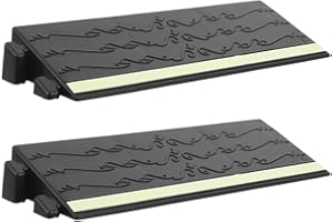 OUNONA Door Threshold Ramp 2-Pack Indoor Hill Climbing Mat with Non-Slip Surface for Robot Vacuum Scooter Wheelchair Accessib