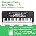 RenFox 49 Key Piano Keyboard Portable Electronic Kids Piano Keyboard Beginner Digital Music Piano Keyboard & Microphone Teaching Toy Gift for Kids Boy Girl