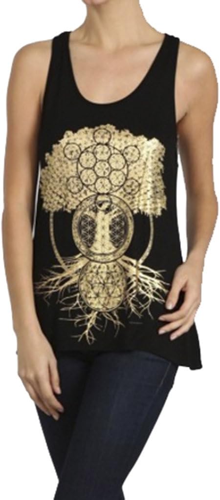 Bear Dance Tree of Life Racerback Tank Black Small