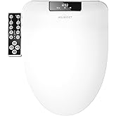 WLJBIDET Round Bidet Toilet Seat,Electronic Heated Smart Toilet Seat with Unlimited Heated Water and Warm Air Dryer,Adjustabl