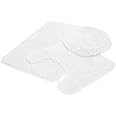 3 pc Solid Pure White Bathroom Rug Set Bath Mats Bath Set Super Soft Anti Slip Soft Mats New