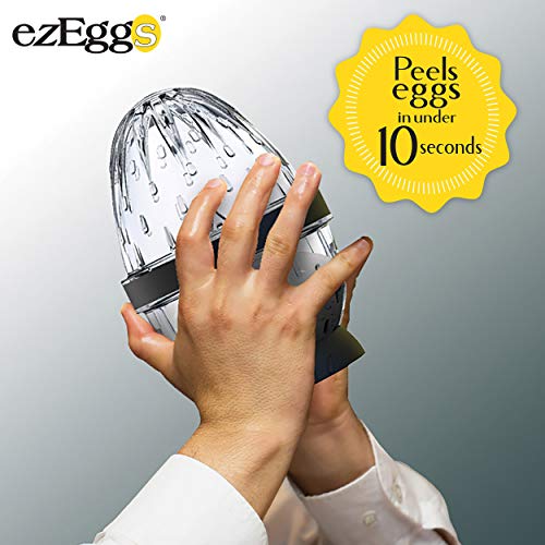 EZ EGGS Hard Boiled Egg Peeler, 5 Egg Capacity Handheld Specialty
