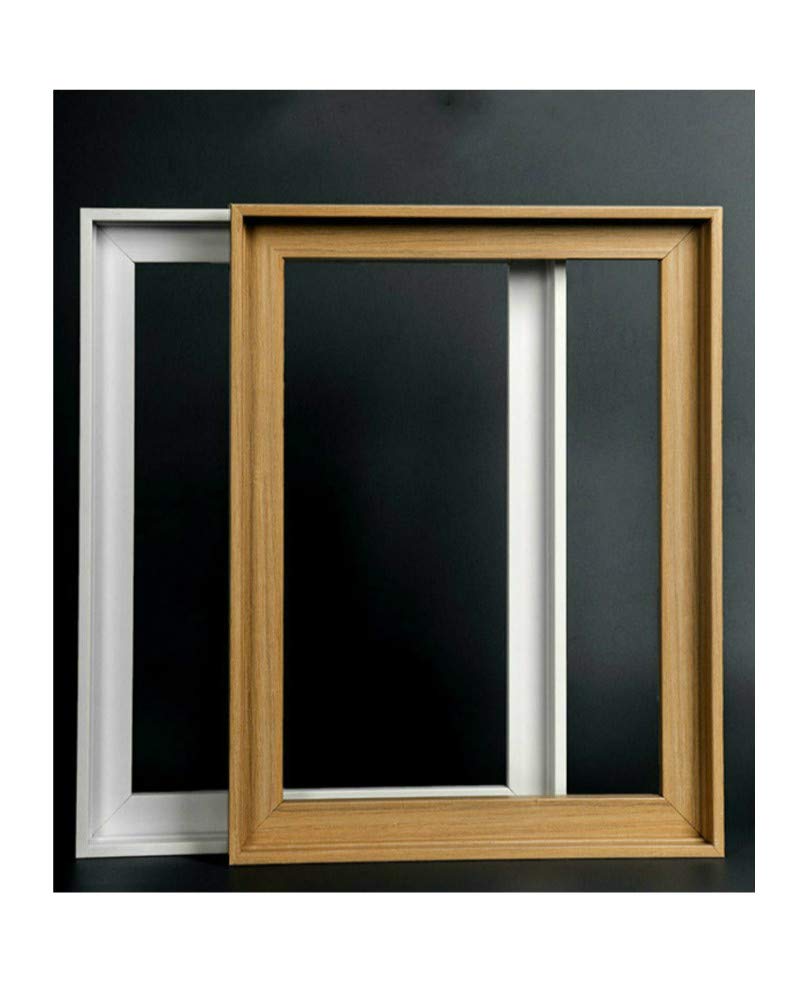 GVS-ART DIY Floating Frame for 12X16/30.5X40.7cm Stretched Canvas,0.8"/2cm Deep.Picture Art Wall Décor,Art Canvas Brown Frame