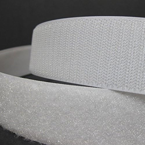 Strenco 3/4" Self Adhesive White Hook and Loop 5 yards Sticky Back Tape Fabric Fastener