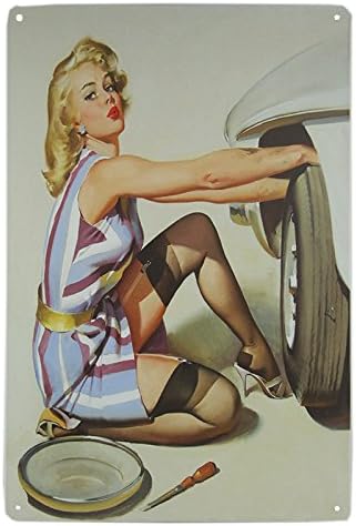 dingleiever- Metal Signs Vintage Retro Shabby Chic Pin Up Tin Wall Plaque Gift