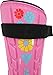 Vizari Blossom Toddler Soccer Shin Guards for Girls - Dual-Layered Protection - Ventilated Football Shin Pads with Ankle Protection - Stylish Design Ankle Guard with Adjustable Fit (Pink/Blue, XS)