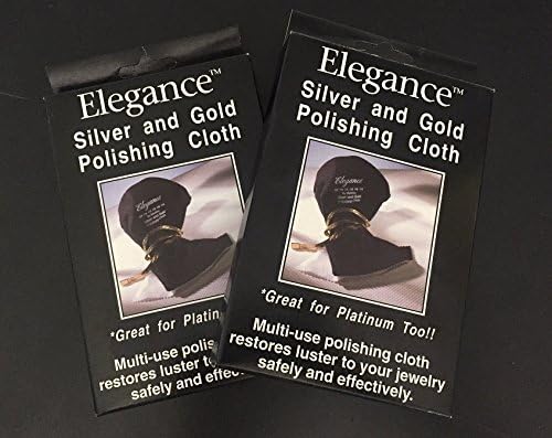 Set of 2 - 10" x 11" Silver and Gold Polishing Cloth