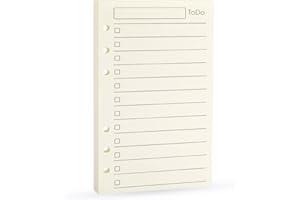 Spiral Notebook Refill,A6 6 Ring Binder Refill,Loose Leaf Paper for Filofax,100gsm Thicker Paper-Harphia (A6 3.74 x 6.77'',to do List)