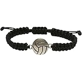 Kavfeeo Volleyball Bracelet Adjustable Bracelets with Volleyball Charm Volleyball Gift Ideal Volleyball Gifts & Souvenir for Volleyball Players. Unisex Friendship Bracelet