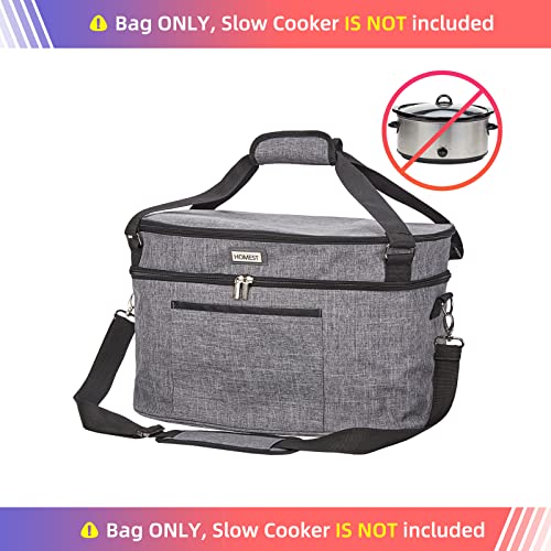 HOMEST Slow Cooker Bag for CrockPot 68 Quart, Insulated Travel