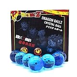 CYRAN Dragon Ball Z Crystal Dragon Balls 7 Stars 7pcs Set 40MM Dragon Balls Blue