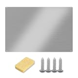VENFAN 12"x29.5" Stainless Steel Backsplash - Ultra Flat & Easy to Clean, Protect Wall from Splash & Stain - Kitchen Stove Backsplash Panel for Oven & Range Hood with Pre-Drilled Holes