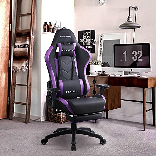 Dowinx Gaming Chair with Footrest Ergonomic Racing Style Recliner with