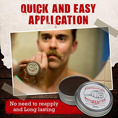 Firehouse Moustache Wax Wacky Tacky Strong HeavyDuty Mustache