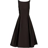 Adrianna Papell Women's Sleeveless Mid-Length Party Dress with V-Back, Black, 10