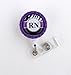 RN Zebra Badge Holder Purple - ID Badge Reel - Name Tag Badge - Nursing Badge - Nurse Badge Clip - Cute ID Badge Reel