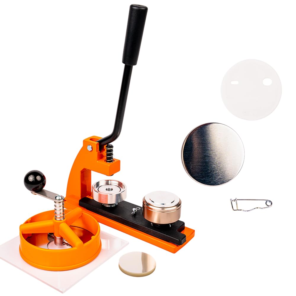 eBadges 38mm Badge Maker Kit with 500 Badges | UK Made Metal Badge Machine, Circle Cutter & Board | Interchangeable Dies 25, 45, 58, 77mm | Make Your Own Badges, Magnets, Keyrings, Crafts & Gifts