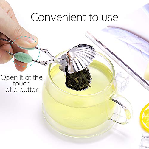 Senbowe 3 Pack Stainless Steel Tea Infuser Tea Strainer, Tea Infuser Threaded Connection Stainless Steel with Silicone Handle to Brew Loose Leaf Tea& Herbal Teas- Great Gift for Tea Lovers