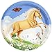 BLUE PANDA Disposable Plates - 80-Count Paper Plates, Horse Birthday Party Supplies for Appetizer, Lunch, Dinner, and Dessert, Kids Birthdays, 9 Inches in Diameter