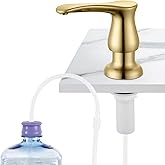 GAGALIFE Kitchen Sink Soap Dispenser Brushed Gold, Under Sink Soap Dispenser with 40" Silicone Extension Tube Kit,Say Goodbye to Frequent Refills