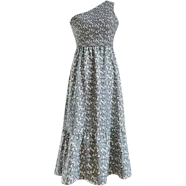 chinese dress ladies Amanda Smocked Dotted Maxi Dress main image 0