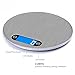 SUMCOO Digital Kitchen Scale,Stainless Steel Hanging Cooking Scale for Baking Food Measuring Counting Nutrition Gram Weight Scale 5KG/11 LB Black (round)