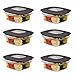 Rubbermaid Premier Food Storage Container, 1.25 Cup, Grey (6 Pack)