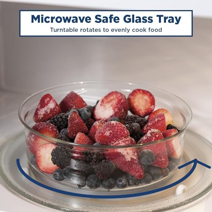 GE GCST11X1WSS Microwave Oven, 950-watt 6 Auto Cooking Settings, Child-Lock Technology, Kitchen Essentials for The Countertop, Dorm Room or Apartment, 1.1 Cu. Ft, Stainless Steel