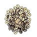 CrazyEve 100 Sets 12.5mm 633 Copper Press Studs Snap Fasteners Poppers Sewing Clothing Buttons Without Fixing Install Tool (Bronze)
