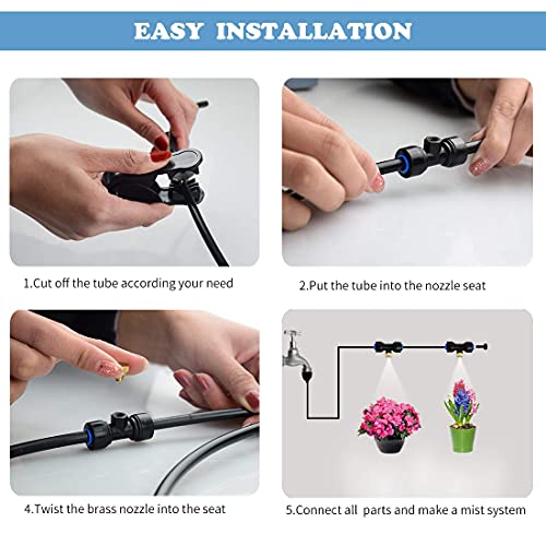 Redaiyuling Misting SystemGarden Watering System,Mister System with 14