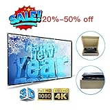 Meitoot 120 inch 16:9 Outdoor Movie Projector Screen HD Home Theater Projection Screen Portable (Foldable PVC Fabric Matte White)