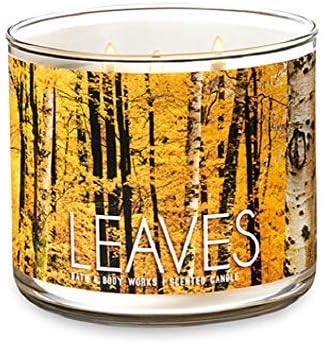 Amazon Com Bath And Body Works White Barn Leaves 3 Wick Scented