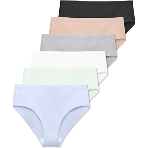 SALIA GIRL Seamless Teen Underwear 10-14, Soft Panties for Active Girls | No-Dig Leg Openings, No-Show Mid-Rise Fit, Breathab
