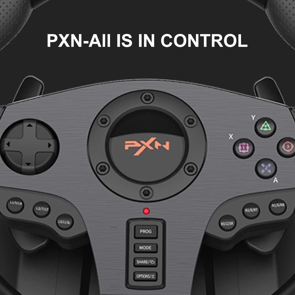 PXN V900 Gaming Steering Wheel - 270/900° Sim Xbox Racing Wheel with Pedals Paddle Shifter - for Xbox One,Series S|X, PC, PS4, Switch