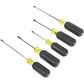 Klein Tools 85805 Screwdriver Set, Made in USA, Multi-Purpose Precision Machined Tips, (3) Phillips, (2) Slotted, Cushion-Grip Handle, 5-Piece