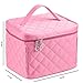 EN'DA professional Big Size Nylon Cosmetic Bags With Quality Zipper Single Layer Travel Makeup Bags For Women(Pink)