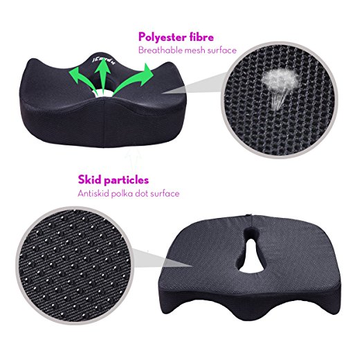 image for iCoudy Memory Foam Seat Cushion, Seat Cushion, Car Seat Cushion, Chair