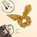 Ondder Bow Scrunchies for Hair Satin Silk Scrunchies, Hair Accessories for Women Ladies Young Women, 6 Assorted Colors Scrunchies