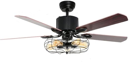 Amazon Com Wsxxn Wood Leaf Ceiling Fan Light Loft Industrial